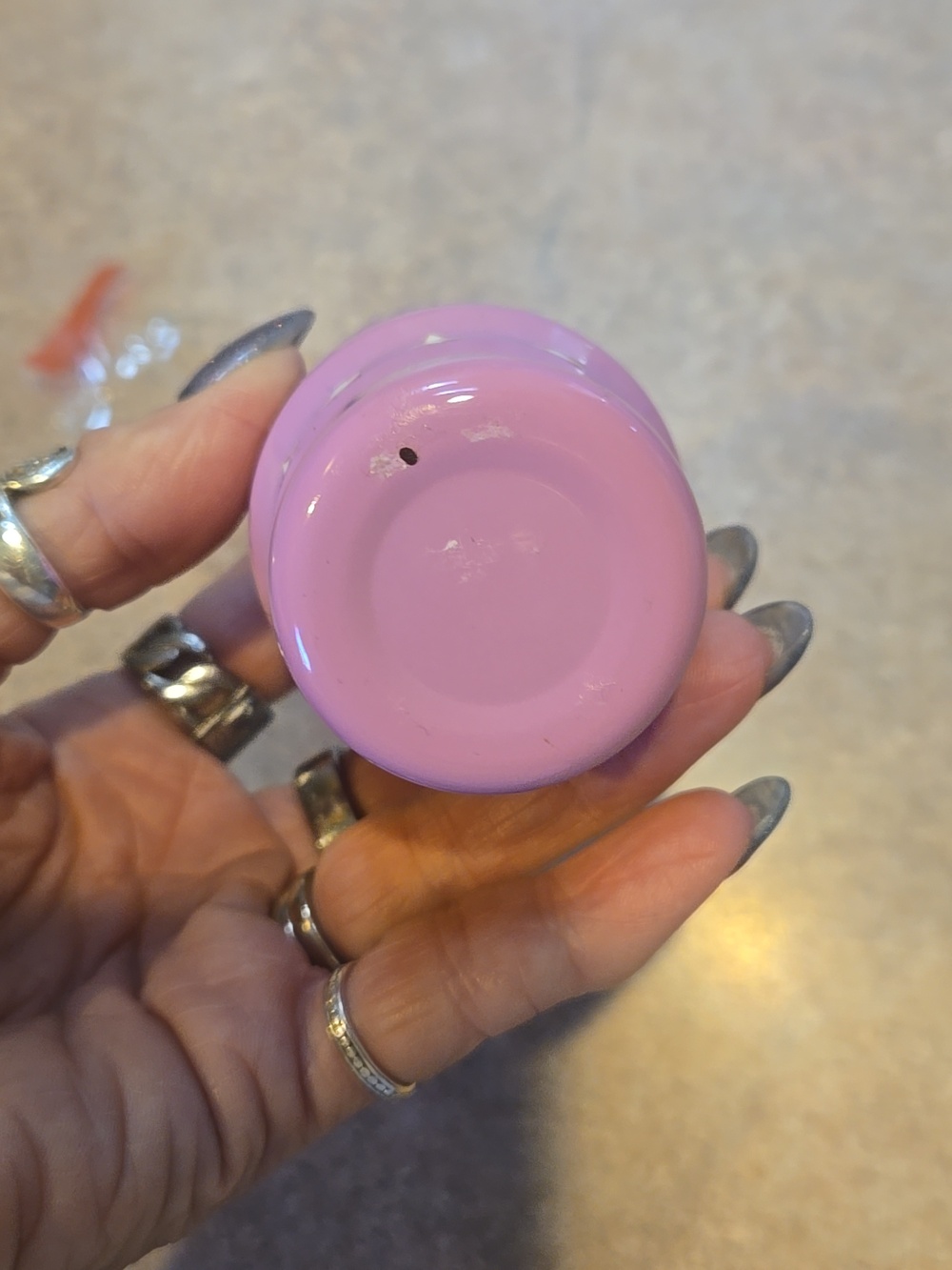 Mini Designer Inspired Purple Tumbler with Straw - Picture 5 of 7